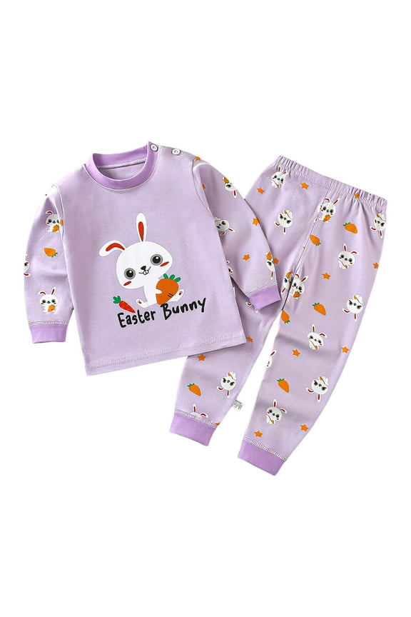 Toddler Boy Pajamas Toddler Boys' Sleep & Play Set - Comfy Printed Cotton PJs Size 6 12 Months (Purple,6-12 Months)