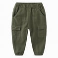 thumbnail image 1 of Gubotare Toddler Boy Pants Boys Cargo Pants Stretch Elastic Waist School Kids Twill Joggers 4T 5T (AG,4-5 Years), 1 of 3