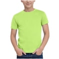 thumbnail image 1 of Gubotare Toddler Boy Short Sleeve Shirts Toddler Boys Clothes Toddler Boys Girls Short Sleeve Summer Casual Solid Tops Holiday Shirts T Shirt,Mint Green 4-5 Years, 1 of 7