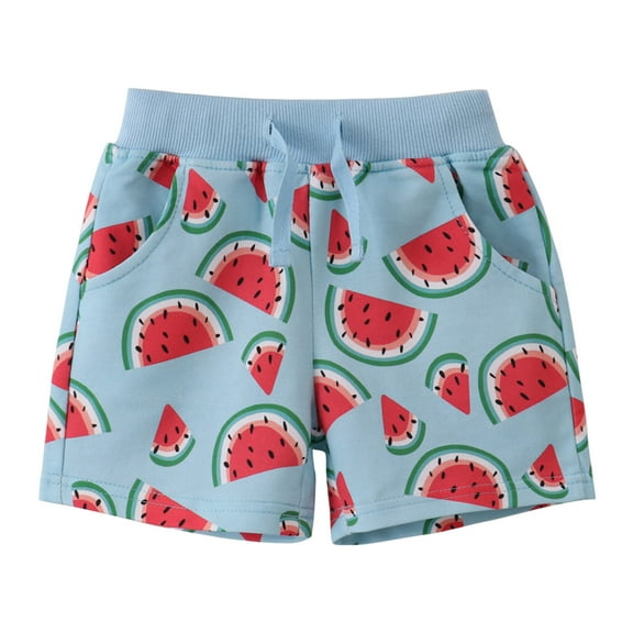 Gubotare Toddler Boy Shorts Adjustable Waist Toddler Baby Boys Shorts Toddler Boys Cotton Shorts with Drawstring Casual Elastic Waist Clothes for Summer (Sky Blue,Size 3-4 Years)