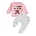 thumbnail image 1 of Gubotare Toddler Boy Sweatsuit Boy Clothes Baby Clothes + Pants 2PCS Outfits Set Size 6 12 Months (Red,6-12 Months), 1 of 4