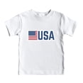 thumbnail image 1 of Gubotare Toddler Boys 4th of July Shirt, Girls Kids USA Red White and Blue Shirts, American Flag Independence Day Tee Sizes 2-12 Years (White,4-5 Years), 1 of 4