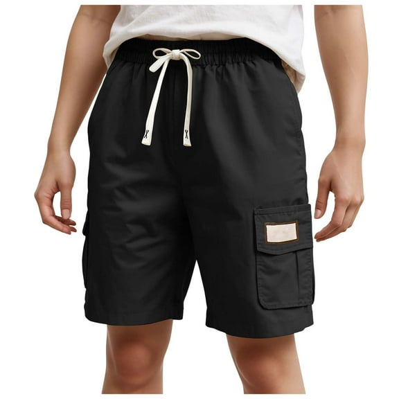 Gubotare Toddler Boys Cargo Shorts Baby Boys' and Toddler Pull on Cargo Shorts 9 12 18 24 Months 3T 4T 5T (Black,Size 3-4 Years)