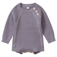 thumbnail image 1 of Gubotare Toddler Boys Crewneck Sweaters Toddler Baby Girl Boy Knit Sweater Long Sleeve Pullover Oversized Sweatshirt Fall Winter Clothes Size 6 9 Months (Grey,6-9 Months), 1 of 7