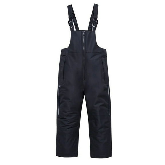 Gubotare Toddler Boys Girls Winter Snowsuit Outerwear Clothes Thick Warm Snow Pants 1-6 Years Kids Snow Ski Bib Overalls 3T (Black,3 Years)