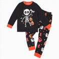 thumbnail image 1 of Gubotare Toddler Boys Kids Halloween Pajamas Glow-in-The-Dark Pjs Set Orange for Size 5-6 Years, 1 of 8