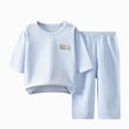thumbnail image 1 of Gubotare Toddler Boys Pajamas Set Children's Basic Sleepwear Set Printed Long Sleeve Pajamas 2T 3T (Blue,2-3 Years), 1 of 4