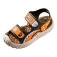 thumbnail image 1 of Gubotare Toddler Boys Sandals Baby Boys Girls Summer Sandals Anti Slip Soft Sole Beach Shoes Toddler First Walker Crib Shoes Size 9 (Orange,Toddler 9), 1 of 5