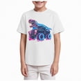 thumbnail image 1 of Gubotare Toddler Boys Shirts Boys Colorblock Short Sleeve Shirts Kids Summer Crewneck T-Shirts Casual Tops Tees 3T 4T (White,3-4 Years), 1 of 4