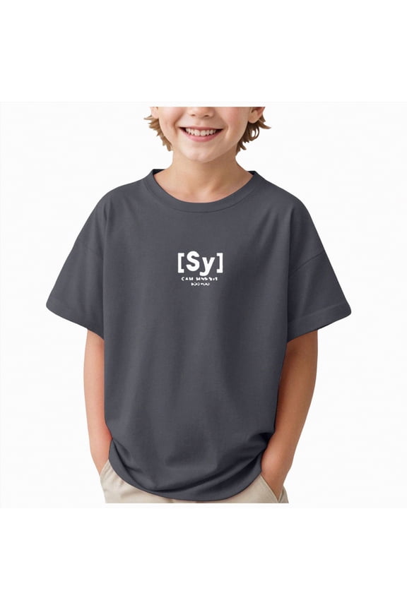 Toddler Boys Shirts T-Shirt for Boys Girls Teenager, Fashion Funny Printed Cartoon Youth Short Sleeve Summer Casual Hip Hop Street Tops Tees 1T 2T (Dark Gray,1-2 Years)
