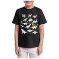 thumbnail image 1 of Gubotare Toddler Boys Short Sleeve T Shirts Graphic T-Shirt for Boys Girls, Crewneck Casual Breathable Short Sleeve Tops Tee Shirt Tshirt for Teen Kids Sizes 2-3T (Black,2-3 Years), 1 of 4
