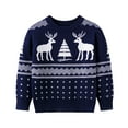 thumbnail image 1 of Gubotare Toddler Christmas Sweater Girl Christmas Sweaters Santa Pullovers Gift for Boys Girls Toddler Xmas Holiday Size 2T 3T (Blue,2-3 Years), 1 of 7