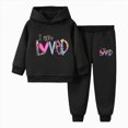 thumbnail image 1 of Gubotare Toddler Clothes for Girls Fall Girls Cropped Hoodies Plaid Sweatshirts and Legging Pants Set for Toddler and Big Girls 2T 3T (Black,2-3 Years), 1 of 7