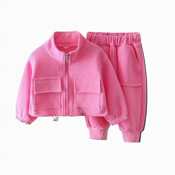Gubotare Toddler Clothes Toddler Baby Girl Clothes Fall Winter Outfits Sweatshirt Bottom Jeans Pants for Girls 3 6 9 12 18 Months 2T 3T 4T 5T (Pink,12-18 Months)