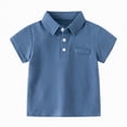 thumbnail image 1 of Gubotare Toddler Dress Shirt Boys Polo Shirts Kids School Uniform Shirts Short Sleeve Girls Collared Shirts 18 24 Months (Sky Blue,18-24 Months), 1 of 4
