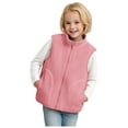 thumbnail image 1 of Gubotare Toddler Fleece Vest Girls Fleece Vest Kids Polar Fleece Zipper Vest Jacket Sleeveless Stand Collar Vests Waistcoat Winter Outwear 2T 3T (Pink,2-3 Years), 1 of 6