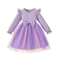thumbnail image 1 of Gubotare Toddler Flower Girl Dresses for Wedding Off Shoulder Flower Girl Dresses Sparkly Lace Appliques Puffy Tulle Pageant Dress for Girls Toddler Ball Gowns 4T 5T (Purple,4-5 Years), 1 of 5