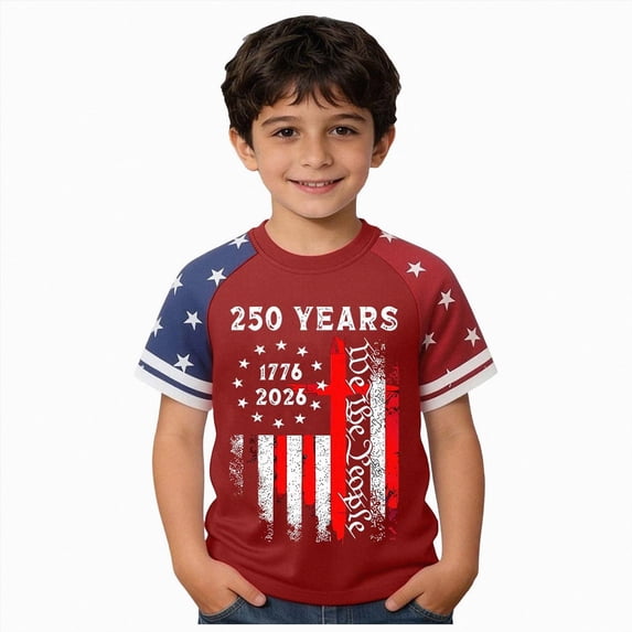 Gubotare Toddler Fourth of July Shirt Baby Boy Short Sleeve T-Shirt Tops Summer Clothes 12T 13T, Red