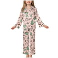 thumbnail image 1 of Gubotare Toddler Girl Christmas Pajamas Toddler Kids Toddler Girls Boys Soft Comfy Sleepwear Pajamas Pjs 2pcs Set 3T 4T (Light Pink,3-4 Years), 1 of 9