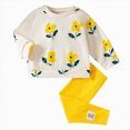 thumbnail image 1 of Gubotare Toddler Girl Clothes Floral Printed Sweatshirt Pants 2Pcs Fall Outfits for Little Girls Clothing Set,Size 6-9 Months, 1 of 8