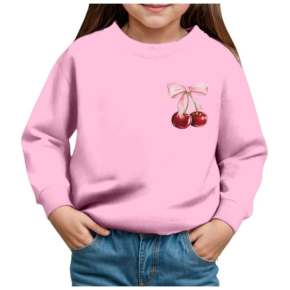 Gubotare Toddler Girl Fall Sweatshirt Toddler Baby Girls Sweatshirts Casual Pullover Crewneck Winter Long Sleeve Tops Shirts Clothes Size 4T (Pink,4 Years)