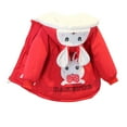 thumbnail image 1 of Gubotare Toddler Girl Jacket Baby Boy Winter Fleece Coat Toddler Girl Jacket Infant with Hood Outerwear Size 1T 2T,(Brick Red 1-2 Years), 1 of 5