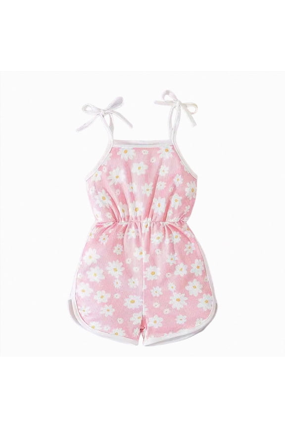 Toddler Girl Rompers Toddler Girl Overalls Sleeveless Baby Button Down Jumpsuit Cute Suspender Workwear Shorts 2T 3T (Pink,2-3 Years)