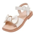 thumbnail image 1 of Gubotare Toddler Girl Sandals Toddler Boys Girls Buckle Sandals Comfort Open Toe Sandal with Adjustable Back Strap Sizes 13.5 (Beige,Little Kids 13.5), 1 of 9