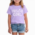 thumbnail image 1 of Gubotare Toddler Girl Shirts Girls' Shirts Short Sleeve Shirts Girls' T Shirts Soft Basic Tees Kids' T Shirts 5T 6T (Purple,5-6 Years), 1 of 3