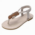 thumbnail image 1 of Gubotare Toddler Girl Shoes Sandals Girl's Baby Toddler Everyday Slide Sandals with Backstrap Size 7 (Gold,Toddler 7), 1 of 6