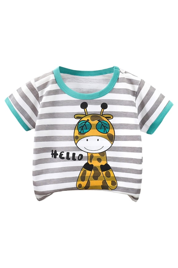 Toddler Girl Short Sleeve Shirts Toddler Baby Girl Top Basic Fashion T Shirt Blouse Casual Clothes (Grey,Size 12-18 Months)