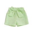 thumbnail image 1 of Gubotare Toddler Girl Shorts Girls Everyday Shorts Elastic Straight Leg Party High Waist Shorts (Light Green,Size 12-18 Months), 1 of 6