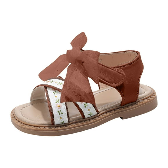 Gubotare Toddler Girl Summer Sandals Kid's Girls Boys Garden Shoes Cartoon Slides Sandals Beach Slipper Children Size 8.5 (Brown,Toddler 8.5)