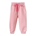 thumbnail image 1 of Gubotare Toddler Girl Wide Leg Sweatpants Girls Kids Jogger Sweatpants Baggy Elastic High Waist Wide Leg Long Pants Casual Straight Trousers Size 4T 5T (Pink,4-5 Years), 1 of 9