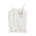 thumbnail image 1 of Gubotare Toddler Girls Cami Undershirts Baby Toddler Girls Sleeveless Fashion Tank Top 5T 6T (White,5-6 Years), 1 of 4