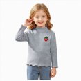 thumbnail image 1 of Gubotare Toddler Girls Long Sleeve Shirt Girls Long Sleeve Shirts Fall Cute Shirt Trendy Kids Crewneck T-shirts Cute Prints Tops Girls Clothes 12 18 Months (Grey,12-18 Months), 1 of 6