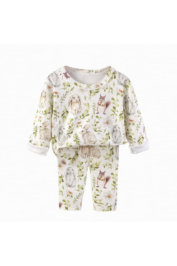 Toddler Girls Pajamas Little Little Girls Pajamas Long Sleeve PJs Pajamas 2T 3T (Green,2-3 Years)