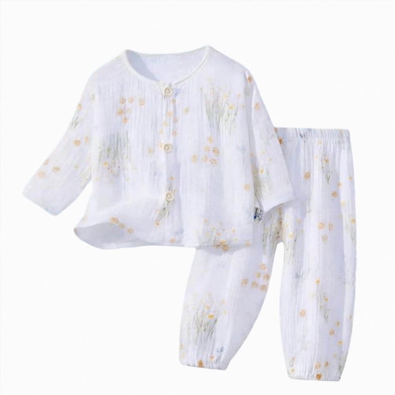 Gubotare Toddler Girls Pajamas Toddler Pajamas Soft, Breathable Long-Sleeve Pajama Set for Kids, Sleepwear 9 12 Months (Light Yellow,9-12 Months)