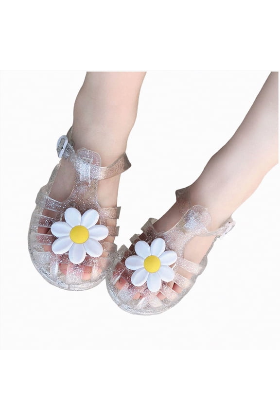 Toddler Girls Sandals Mary Jane Dance Party Cosplay Shoes Princess Sandals for Little Girls Size 11 (White,Little Kids 11)