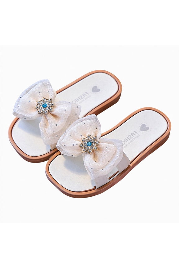 Toddler Girls Slides Cloud-Soft Sole Slides for Kids丨Shower Slippers Bathroom Pool Sandals丨Boys Girls Comfy Thick Sole Slippers丨Summer Non-Slip Beach Shoes Size 12.5(White,12.5 Toddler)