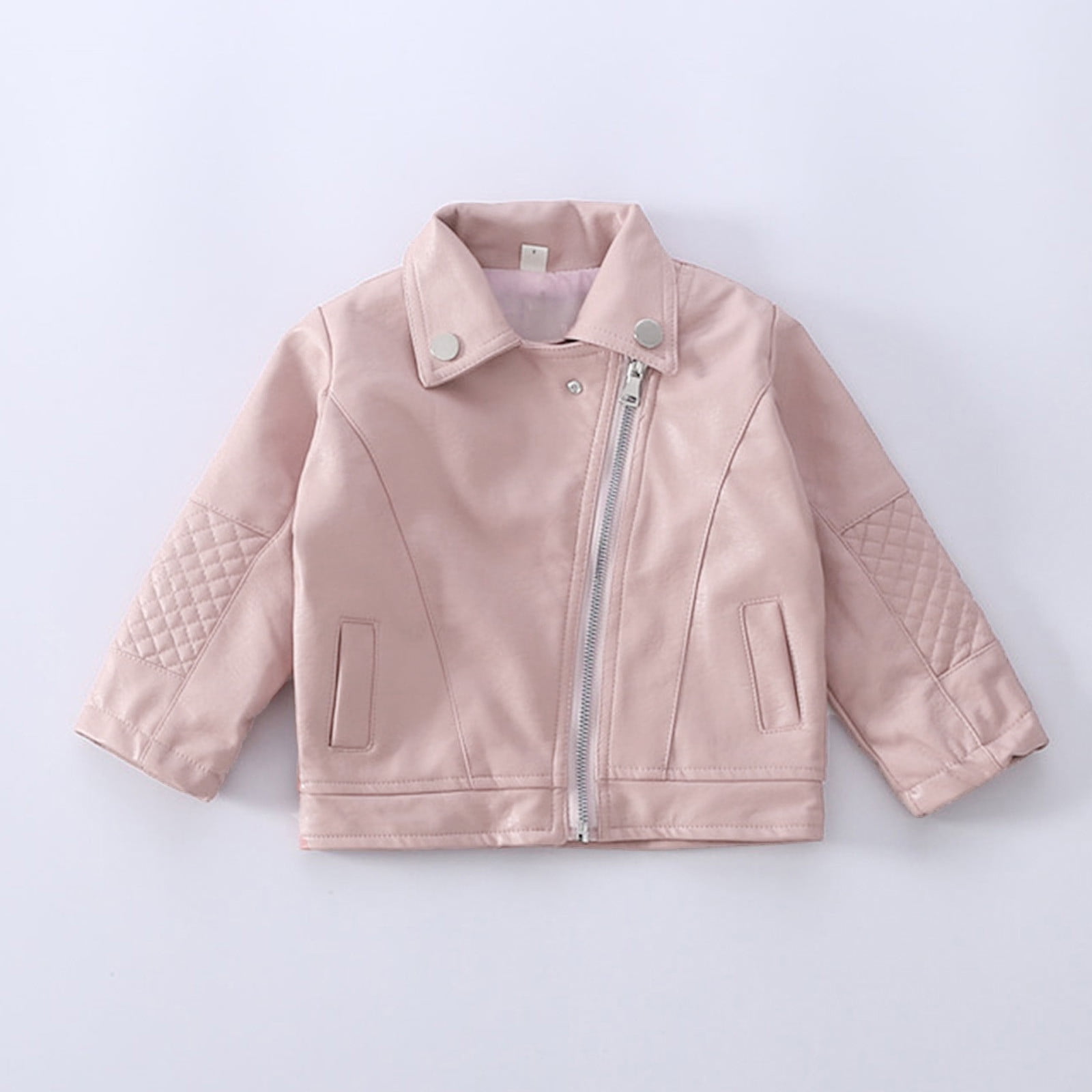 Gubotare Toddler Girls Trench Coat Leather Winter Outwear Turn down Kids Autumn Baby Short