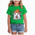 thumbnail image 1 of Gubotare Toddler Halloween Shirt Girl Shirt Toddler Girls Tshirt Kids Little Girls Short Sleeve Party Tee Tops 1T 2T (Green,1-2 Years), 1 of 5
