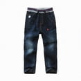 thumbnail image 1 of Gubotare Toddler Jeans for Boys Boys Baggy Jeans for Kids Kid Casual Straight Wide Leg Jeans Loose Elastic Waist Denim Pants 18 24 Months (Black,18-24 Months), 1 of 9
