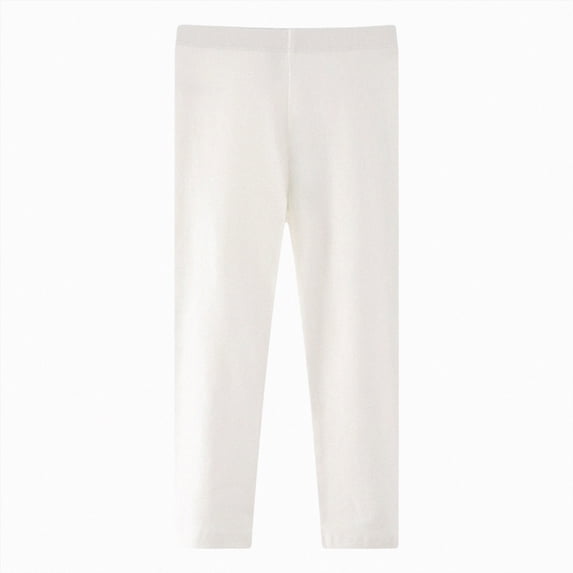 Gubotare Toddler Leggings for Girls Girl's Leggings Cross High Waisted Flare Pants Yoga Bootcut Pants Solid Color Full Length Bell Bottoms 3T (White,3 Years)