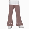 thumbnail image 1 of Gubotare Toddler Linen Pants Girls Pants for Girls Summer Casual Loose Lightweight Solid Harem Pants Kids Drawstring Wide Leg Trousers with Pocket 4T 5T (Coffee,4-5 Years), 1 of 7