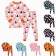 thumbnail image 1 of Gubotare Toddler Pajamas Boys Glow in The Dark Skeleton Candy Pjs Dinosaur Sleepwear Kids Halloween Clothes 2-10 Years (Light Pink, 6-7 Years), 1 of 8