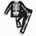 thumbnail image 1 of Gubotare Toddler Pajamas Boys Glow in The Dark Skeleton Candy Pjs Dinosaur Sleepwear Kids Halloween Clothes 2-10 Years, 1 of 8
