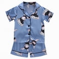 thumbnail image 1 of Gubotare Toddler Pajamas Boys Pajamas Sets for Boys Short Sleeve Tops and Shorts Pjs Soft 2 Piece Sleepwear Kids Loose Summer Lounge Wear 18 24 Months (Blue,18-24 Months), 1 of 7