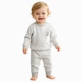 thumbnail image 1 of Gubotare Toddler Pajamas Girls Boutique Girls Boys Pajamas Set Collared Long Sleeve Sleepwear 2T 3T (Grey,2-3 Years), 1 of 6