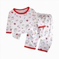 thumbnail image 1 of Gubotare Toddler Pajamas Girls Cute Pajama Sets Long Sleeve Lovely Sleepwear 2 Piece PJS Multiple Cartoon Jammies 3T 4T (Red,3-4 Years), 1 of 3